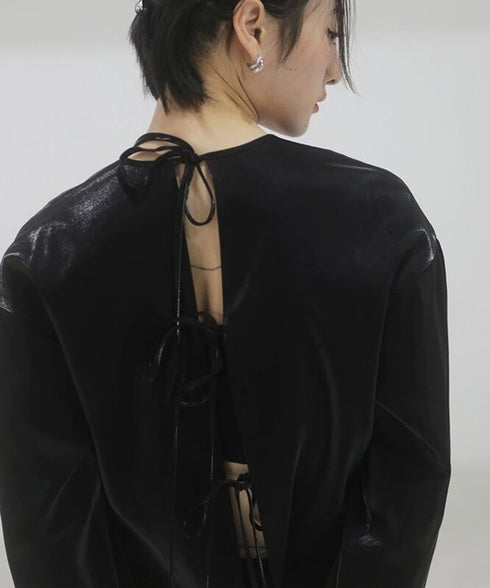 Cutout Diamond Mesh Blouse